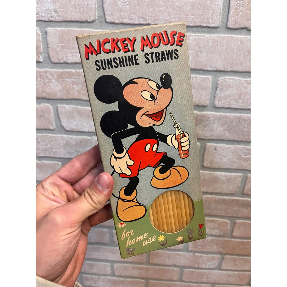 Vintage Walt Disney Sunshine Straws Mickey Mouse Unopened NOS Prop Advertising