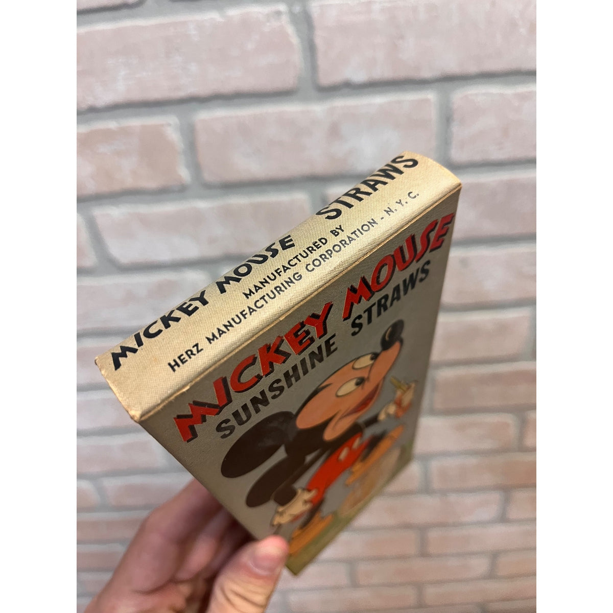 Vintage Walt Disney Sunshine Straws Mickey Mouse Unopened NOS Prop Advertising