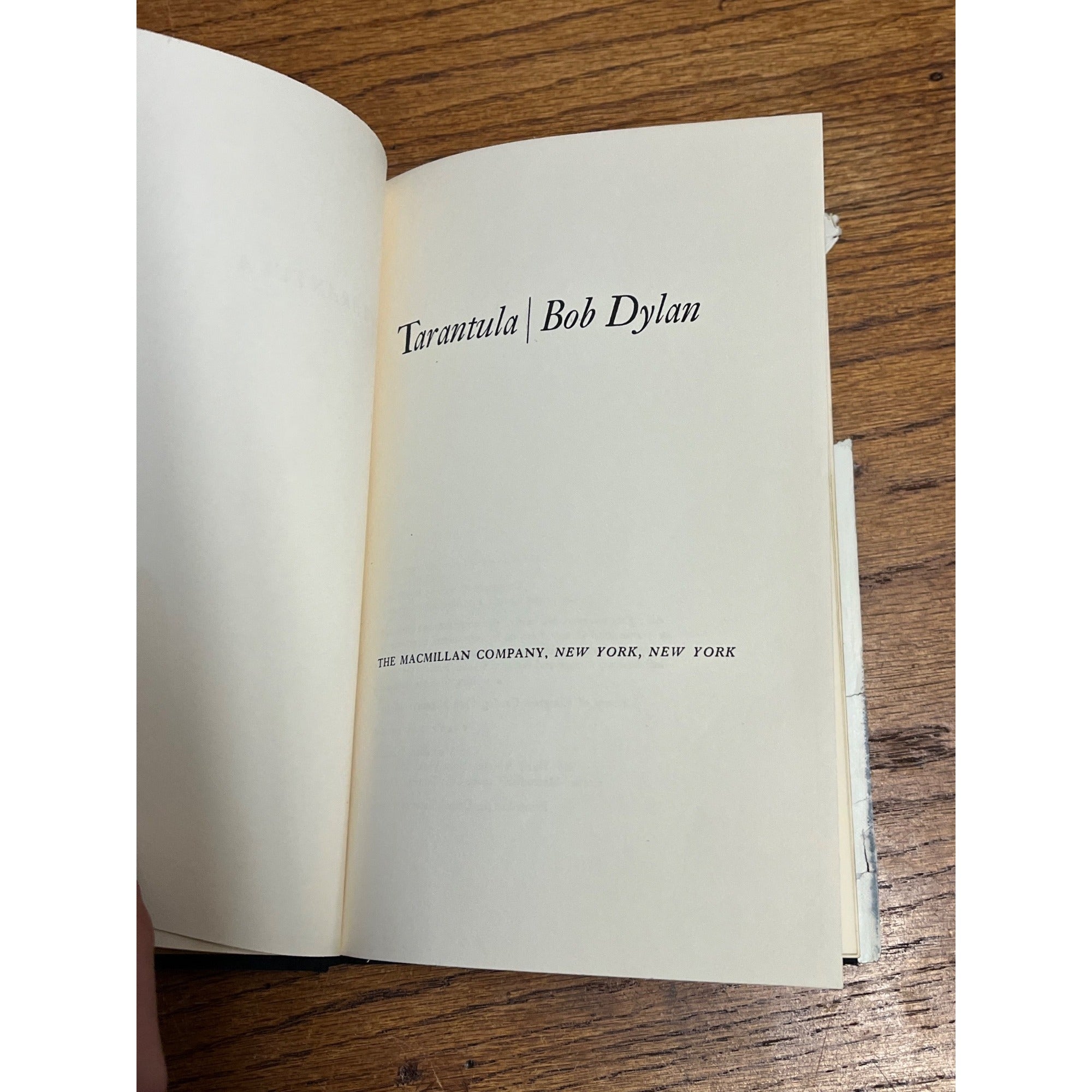 Tarantula, Bob Dylan, 1971. First Edition, First Printing Hardcover/ Dust Jacket