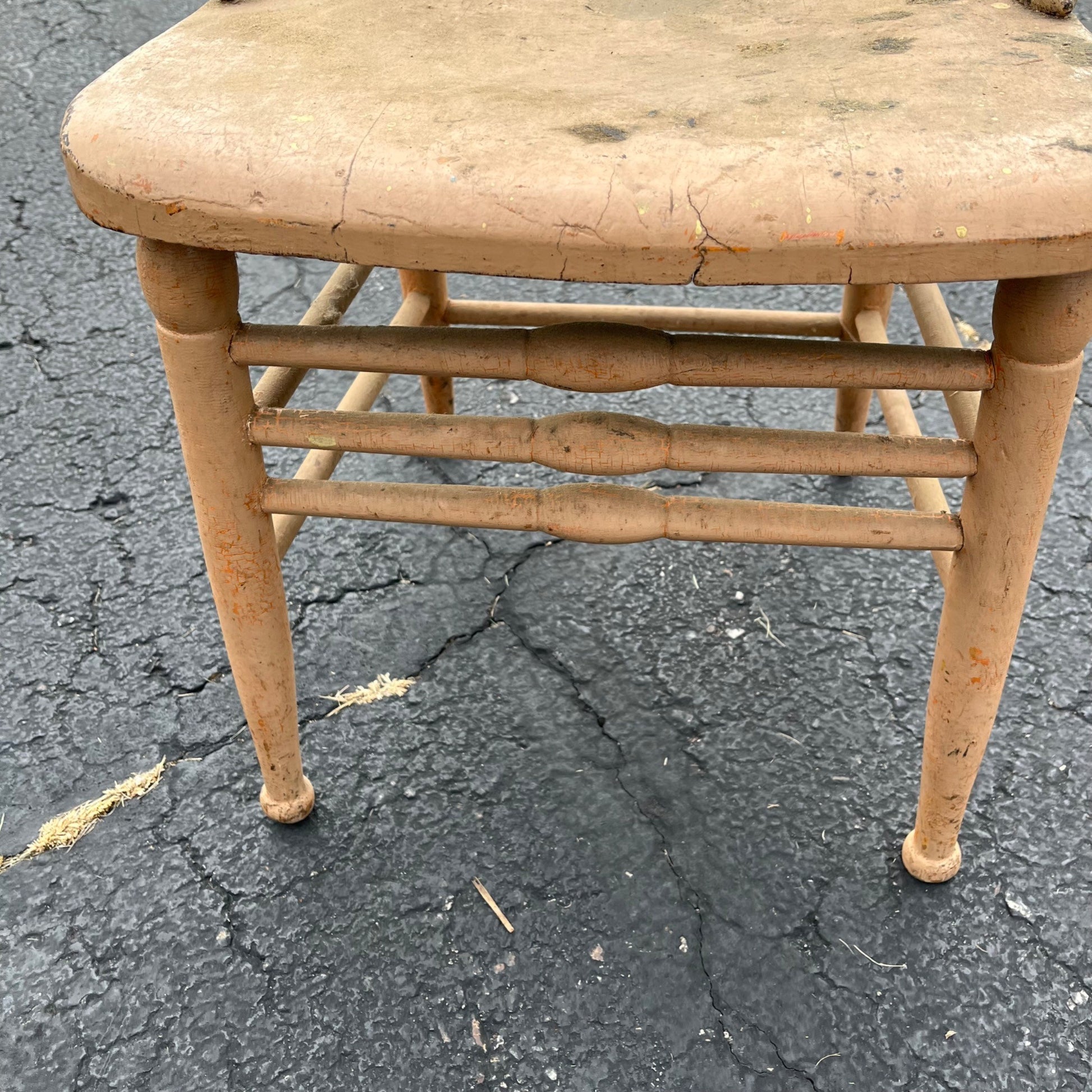 Antique Pabst Beer Brewery Milwaukee Wis Pre-Prohibition Saloon Tavern Oak Chair Pressed Back