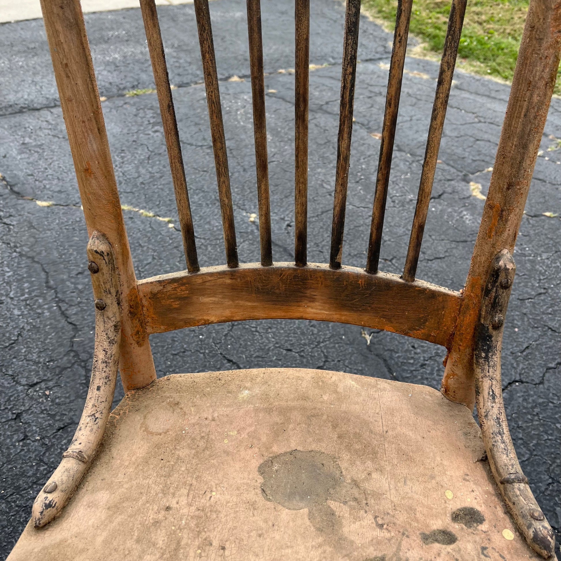 Antique Pabst Beer Brewery Milwaukee Wis Pre-Prohibition Saloon Tavern Oak Chair Pressed Back