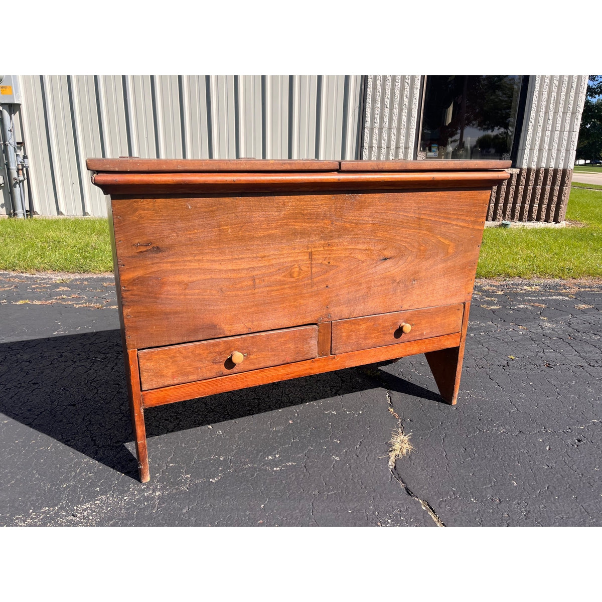 Antique Primitive 19th c. Dry Goods Storage Bin w/ Drawers Country Store Double Door
