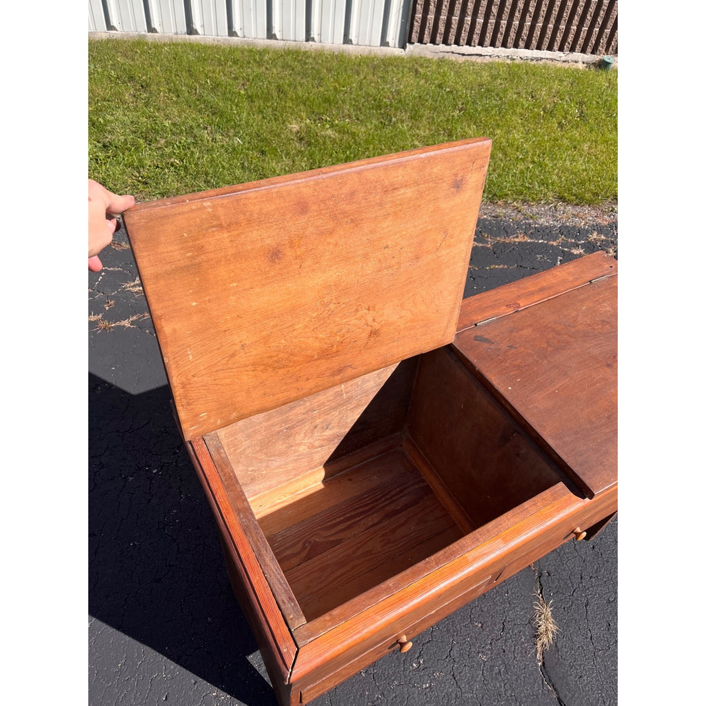 Antique Primitive 19th c. Dry Goods Storage Bin w/ Drawers Country Store Double Door