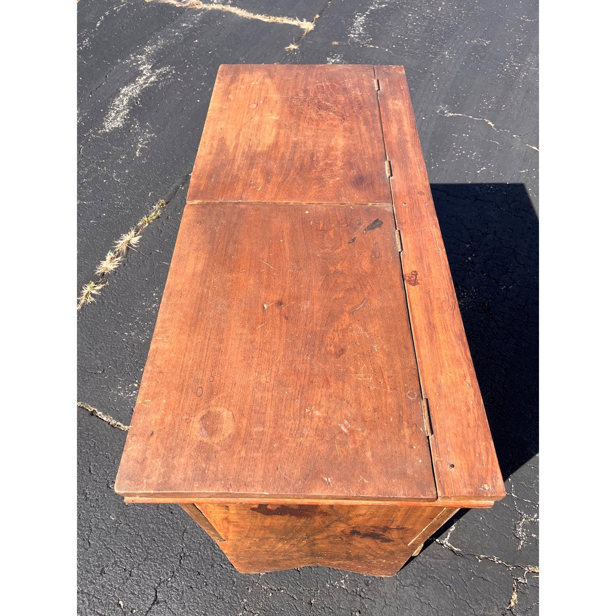 Antique Primitive 19th c. Dry Goods Storage Bin w/ Drawers Country Store Double Door