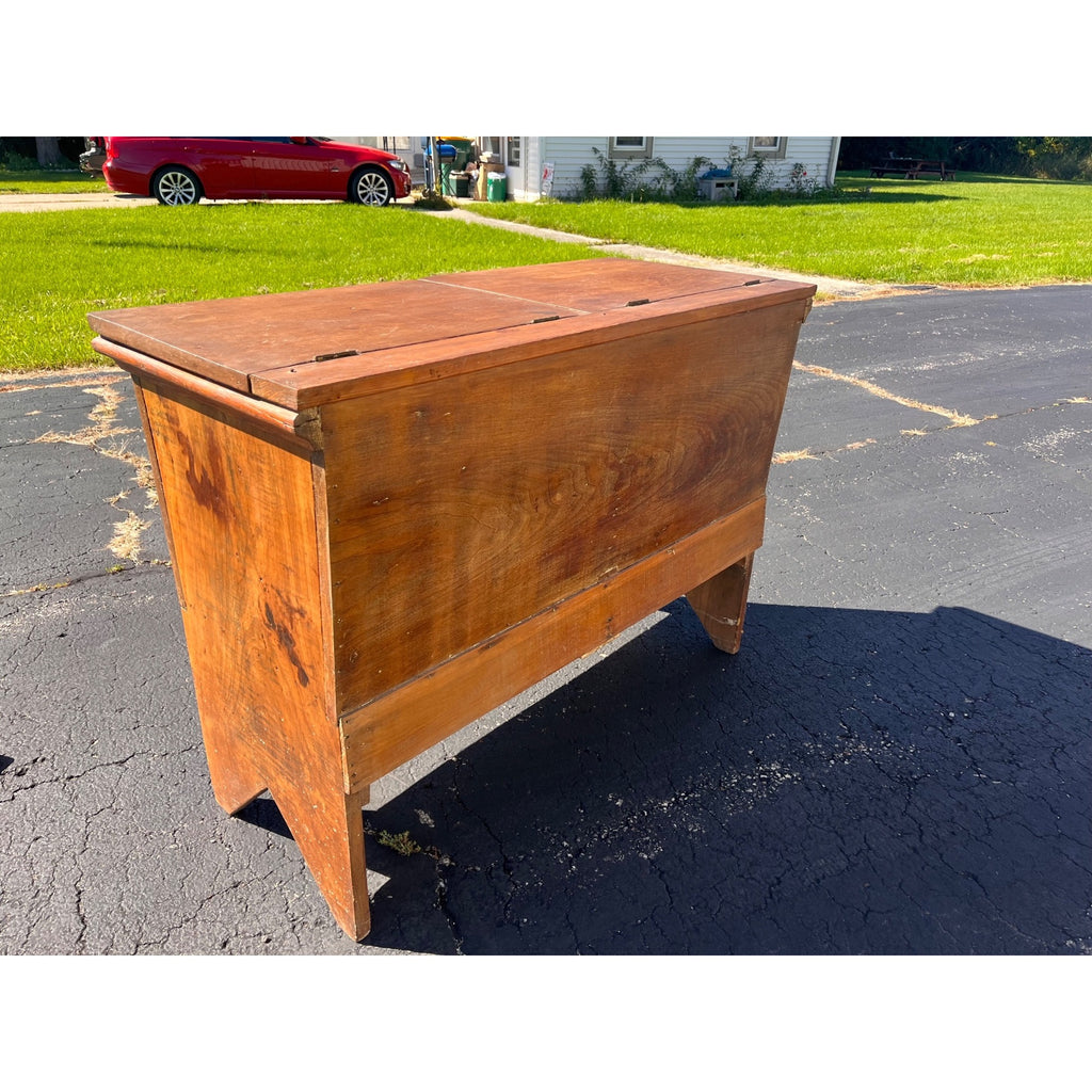 Antique Primitive 19th c. Dry Goods Storage Bin w/ Drawers Country Store Double Door
