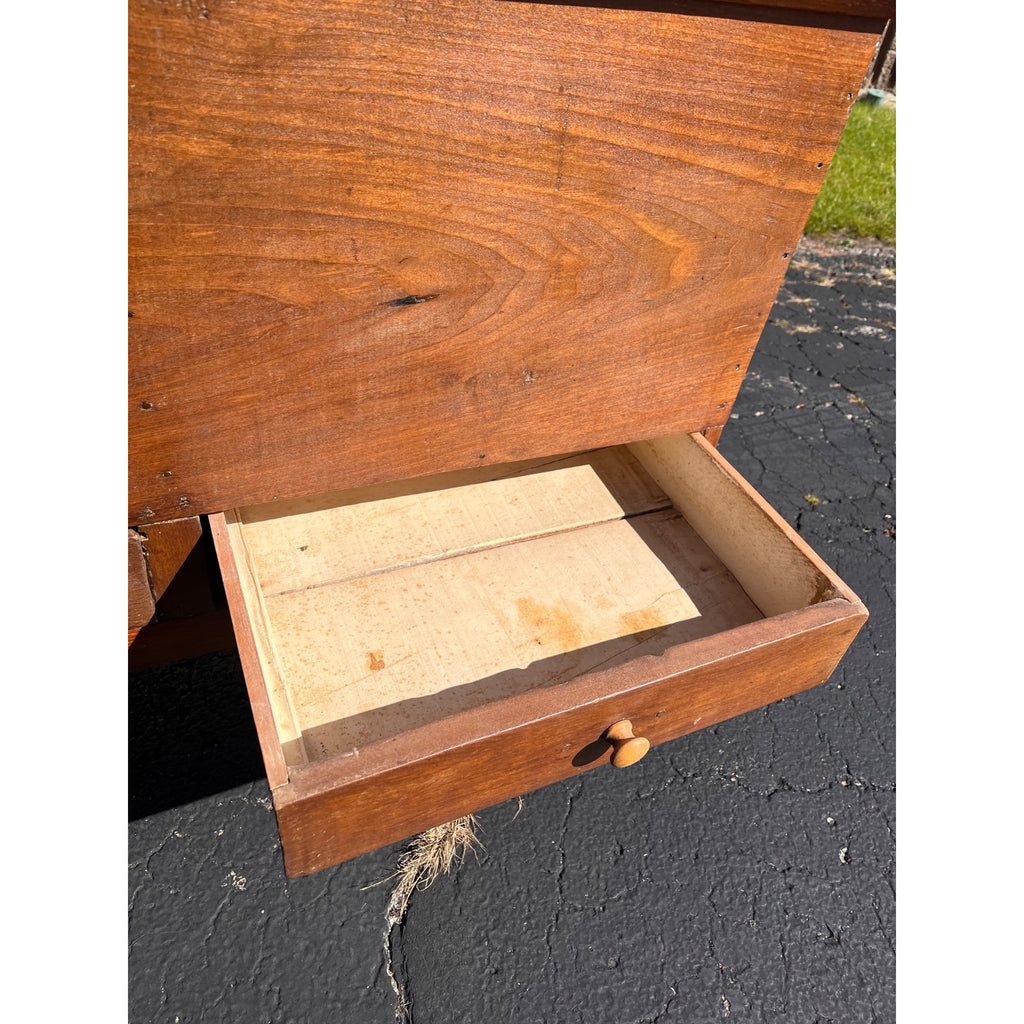 Antique Primitive 19th c. Dry Goods Storage Bin w/ Drawers Country Store Double Door