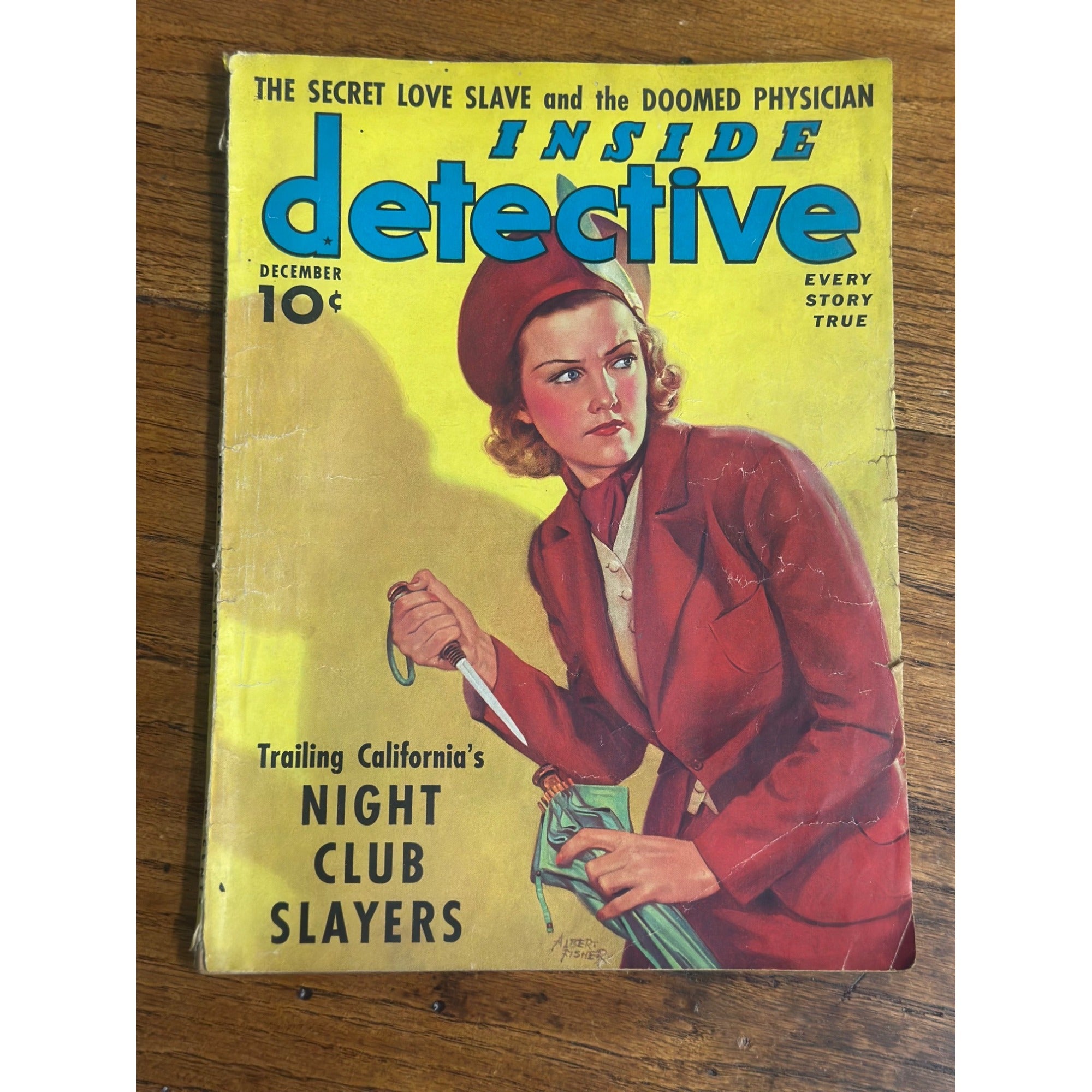 Inside Detective Magazine, December 1938, Vintage True Crime Stories, Pulp