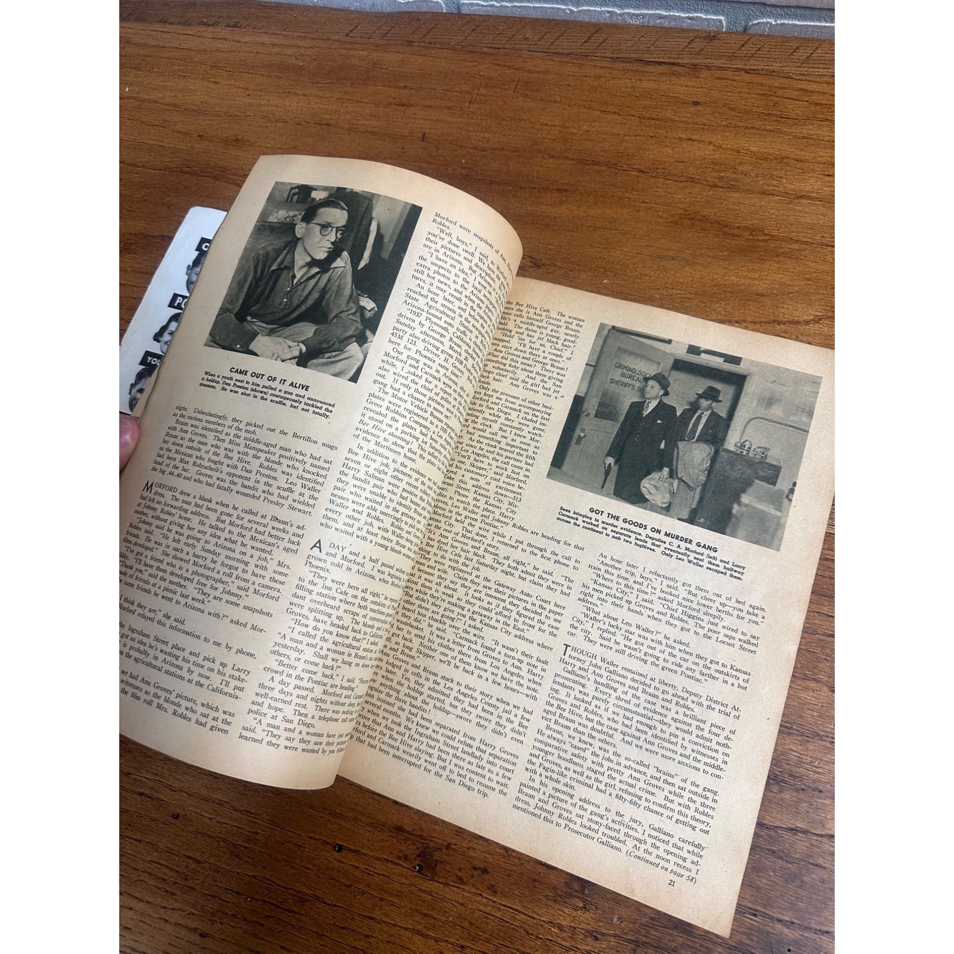 Inside Detective Magazine, December 1938, Vintage True Crime Stories, Pulp