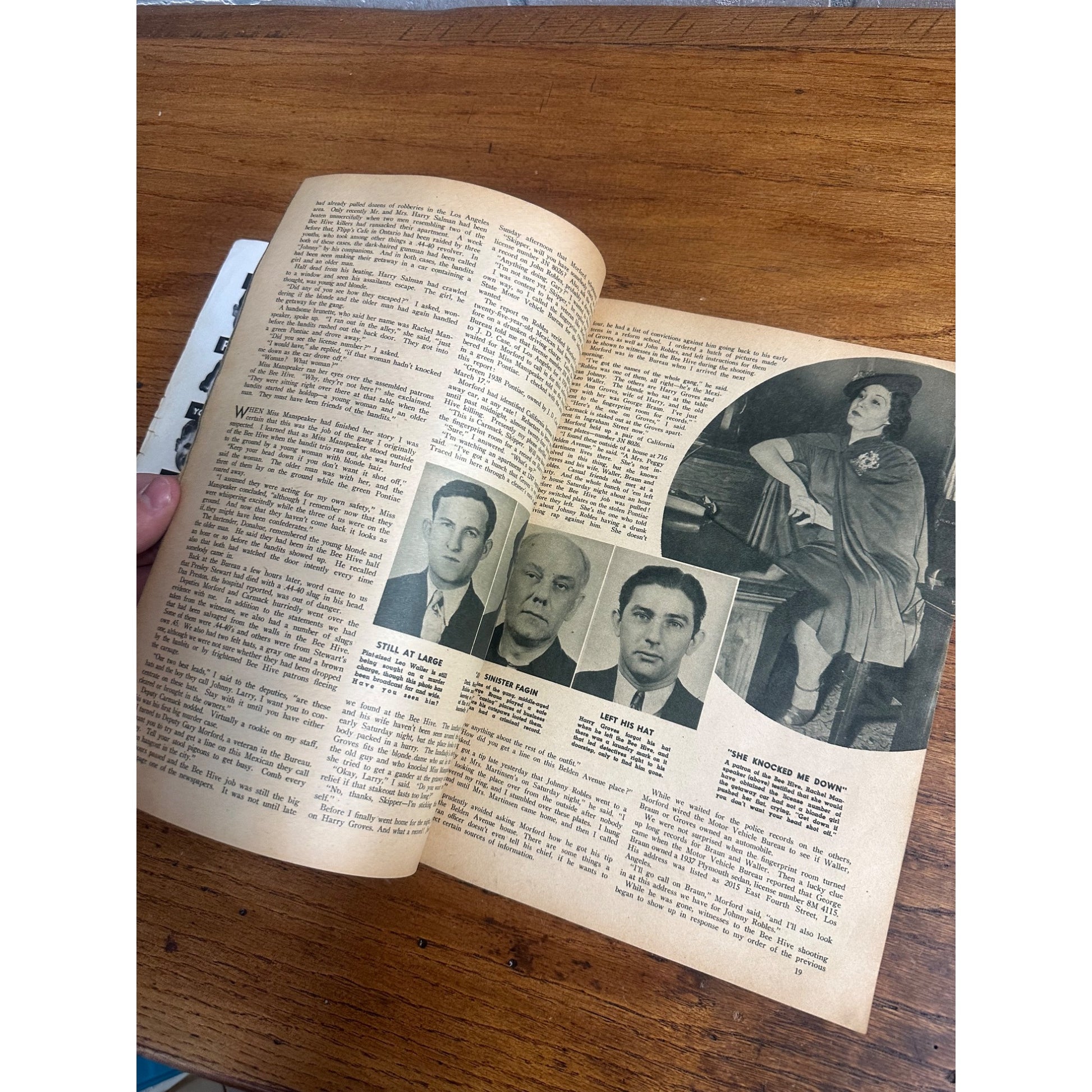Inside Detective Magazine, December 1938, Vintage True Crime Stories, Pulp