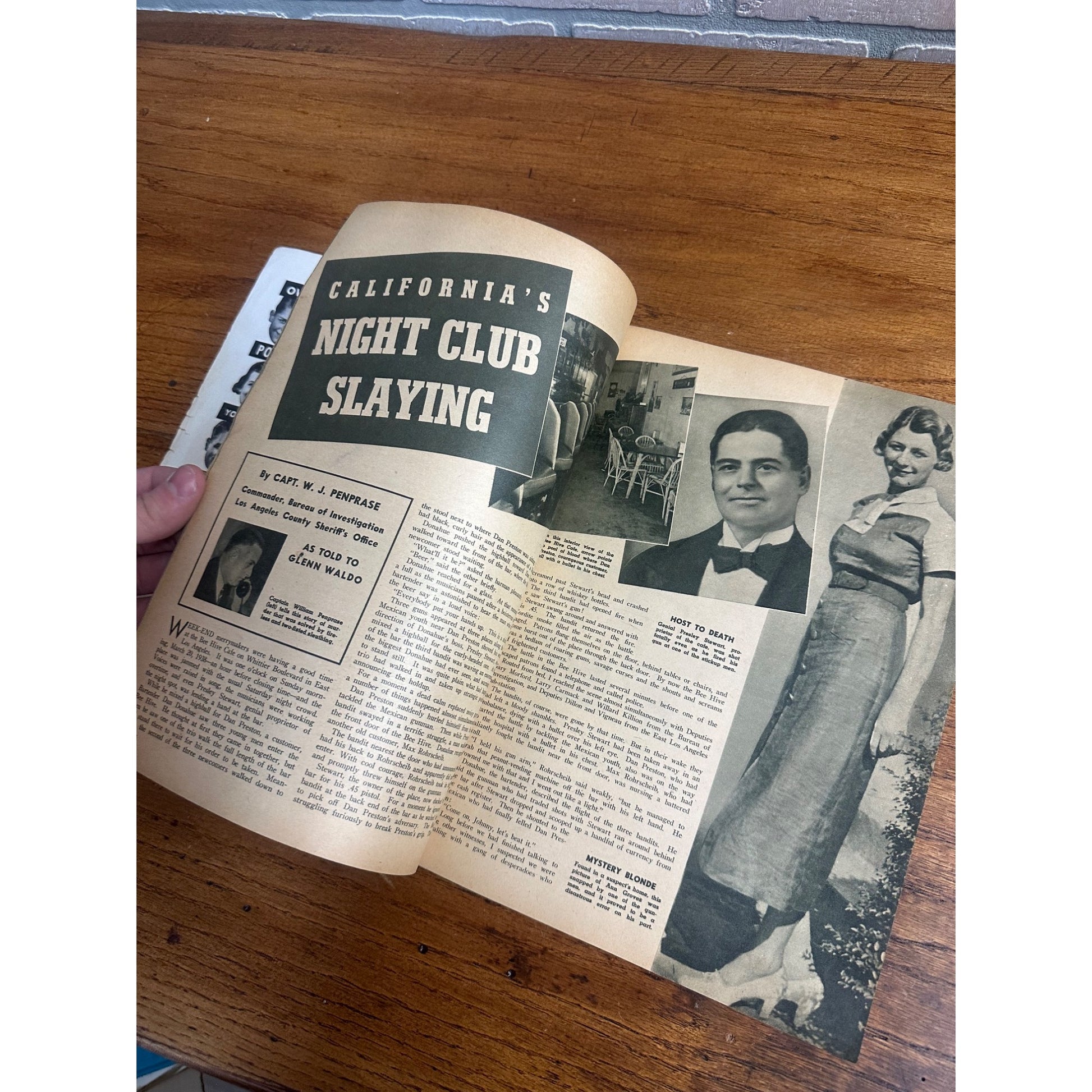 Inside Detective Magazine, December 1938, Vintage True Crime Stories, Pulp