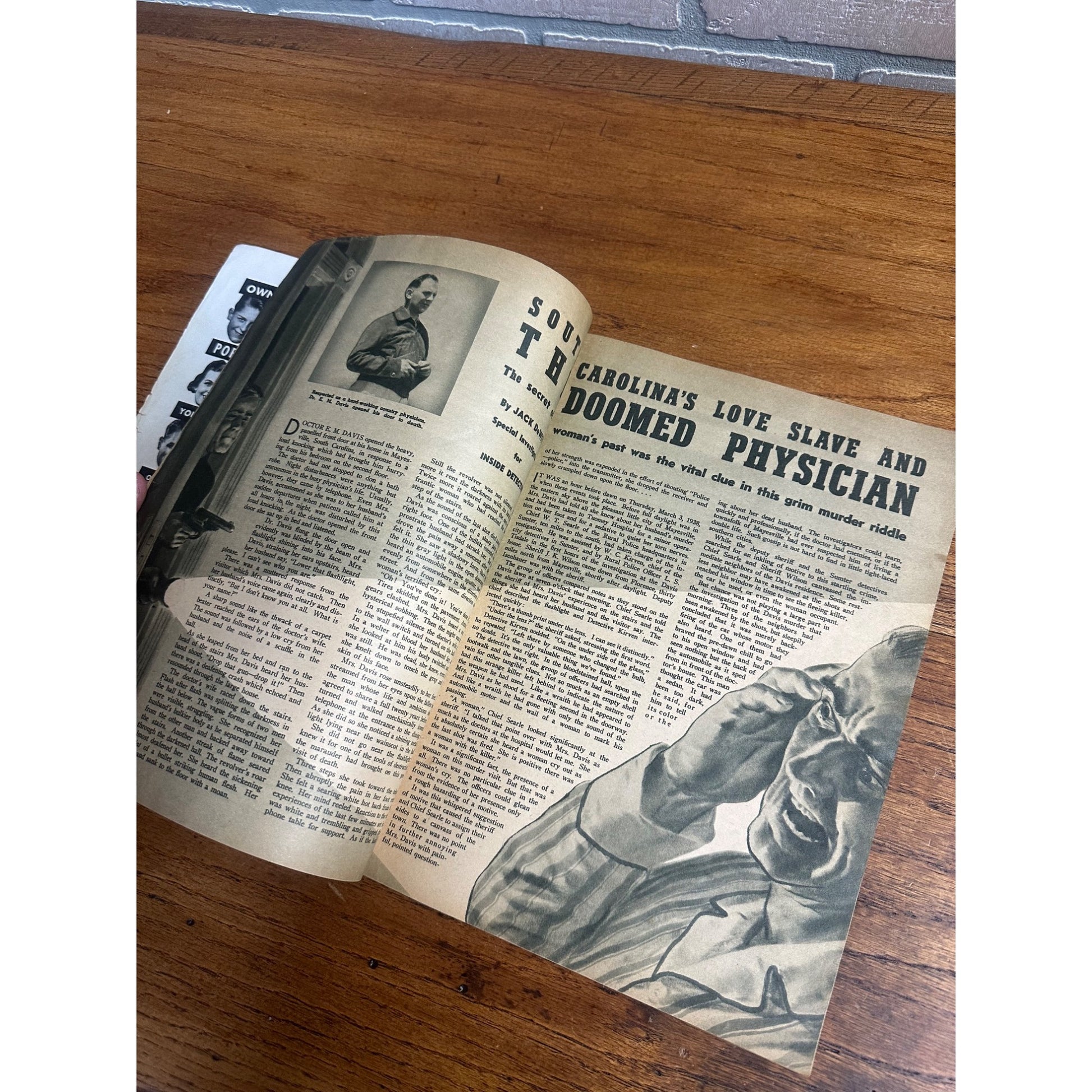 Inside Detective Magazine, December 1938, Vintage True Crime Stories, Pulp