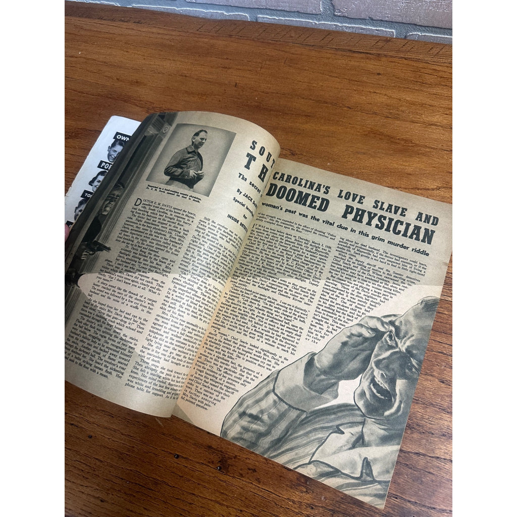 Inside Detective Magazine, December 1938, Vintage True Crime Stories, Pulp