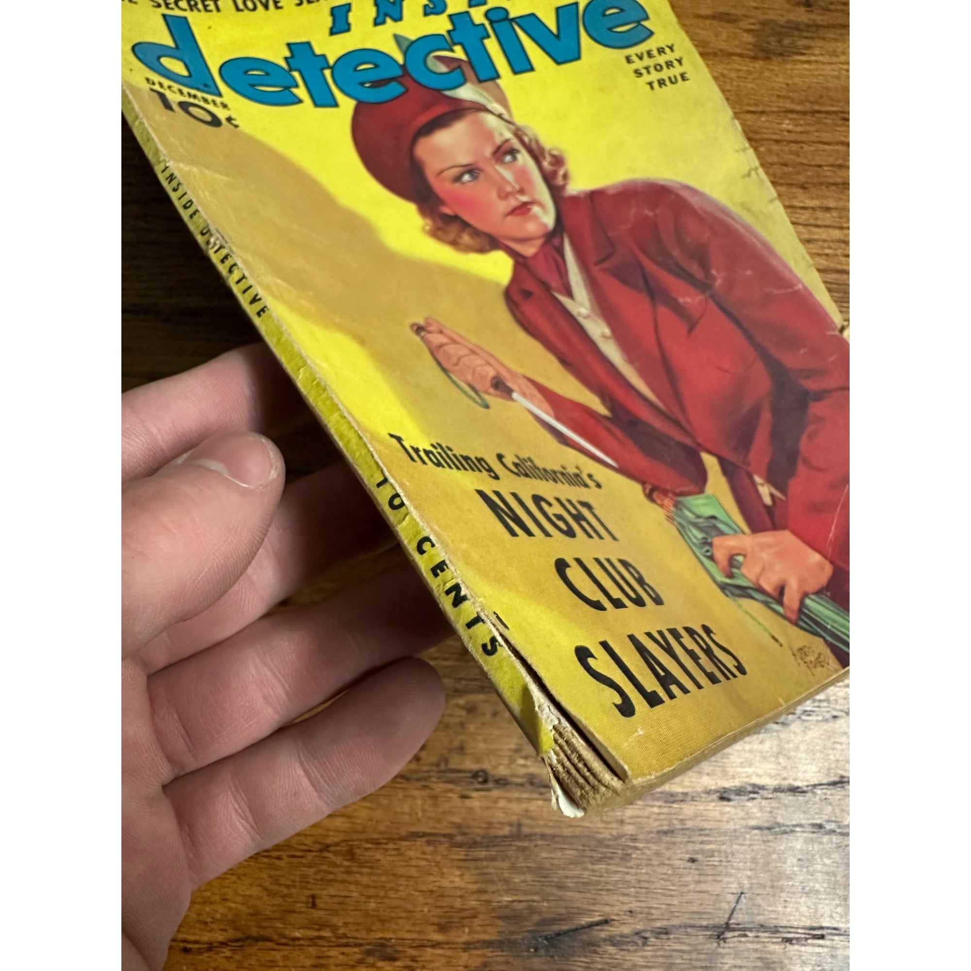 Inside Detective Magazine, December 1938, Vintage True Crime Stories, Pulp