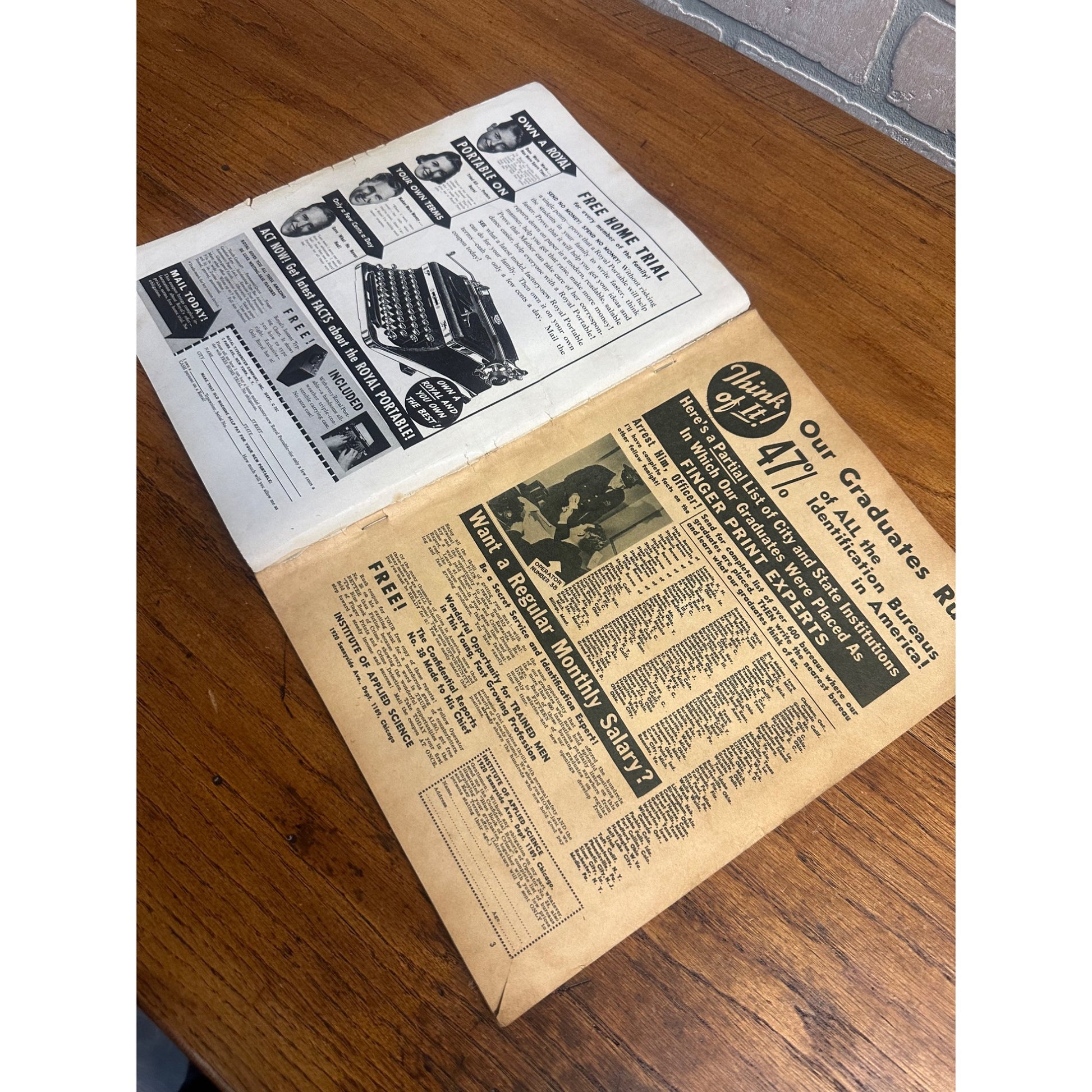Inside Detective Magazine, December 1938, Vintage True Crime Stories, Pulp