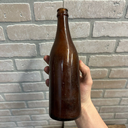 Vintage Pre-Prohibition Plymouth Brewing Co. Wis Amber Brown Beer Bottle