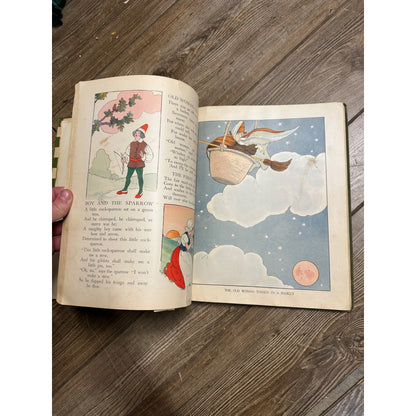 Antique 1930 "The Real Mother Goose" Children's Rhyme Book Illustrated McNally