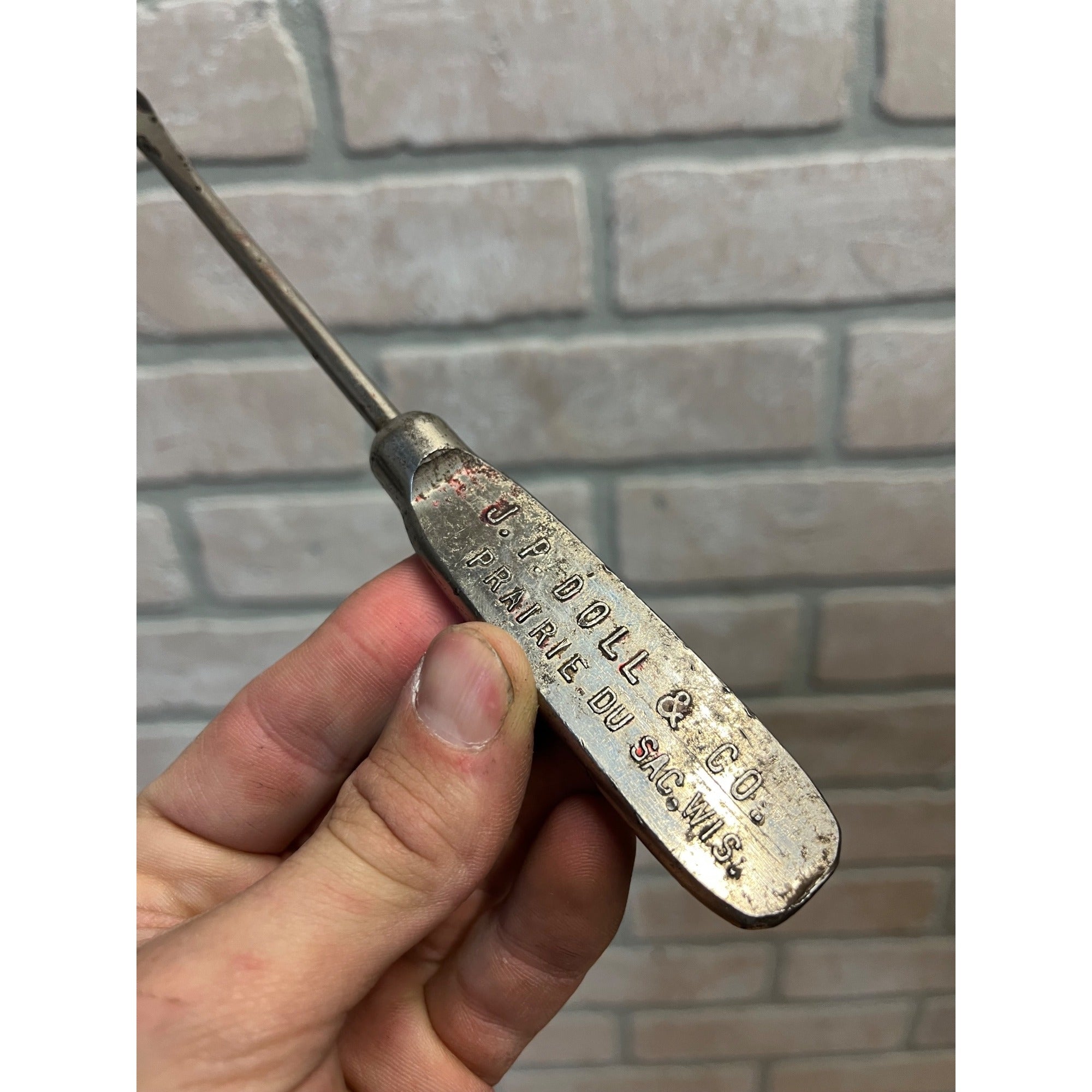 Vintage 1910s Advertising Screwdriver Tool JP Doll Prairie Du Sac Wisconsin IH