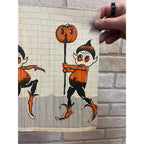 RARE 1920s Dennison Halloween Art Crepe Paper Palmer Cox Brownies Elf Elves JOLs