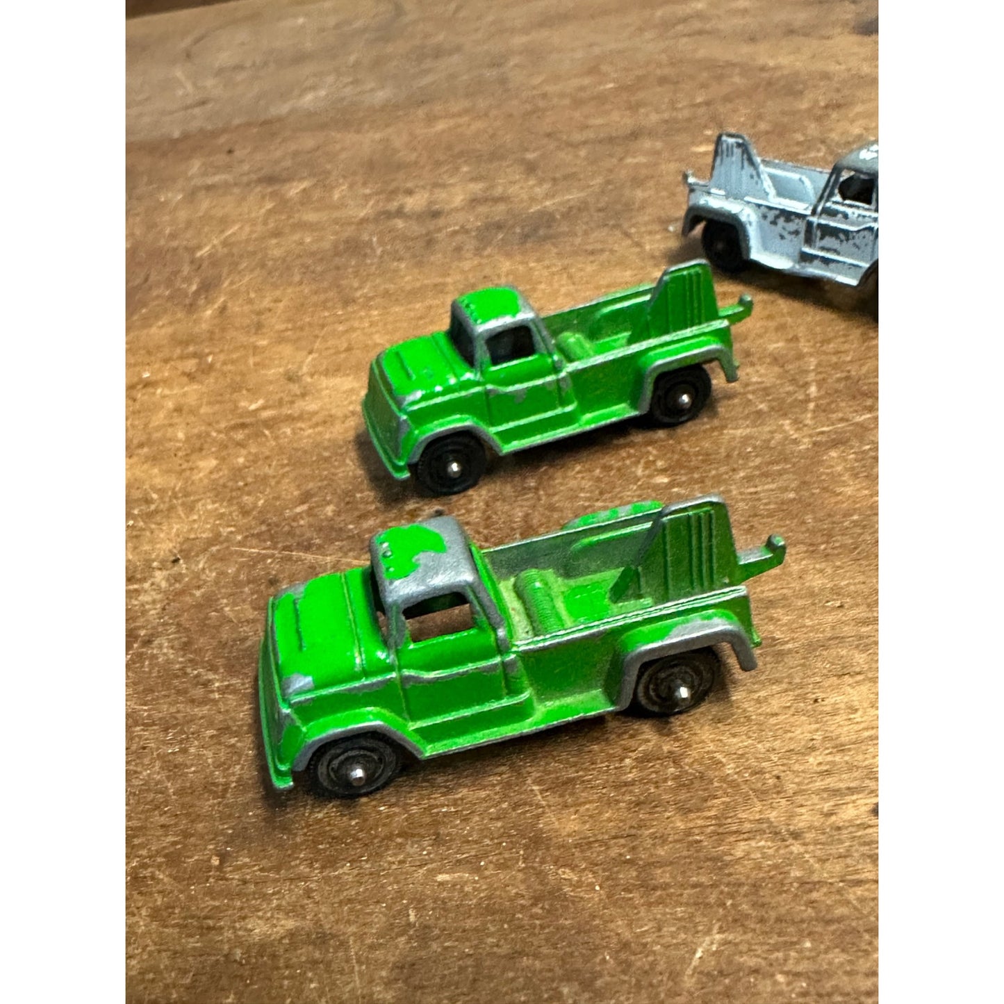 Vintage 1960s Tootsie Toy Lot (3) Tow Trucks Wreckers + Red Porsche