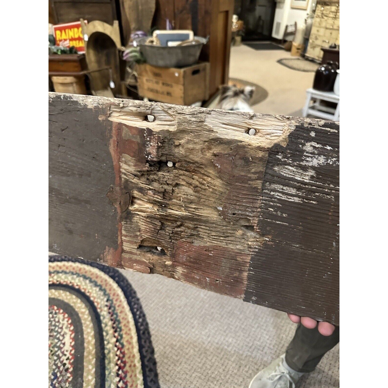 Vintage 1950s Joey's After School Bicycle Repairs Wooden Trade Advertising Sign