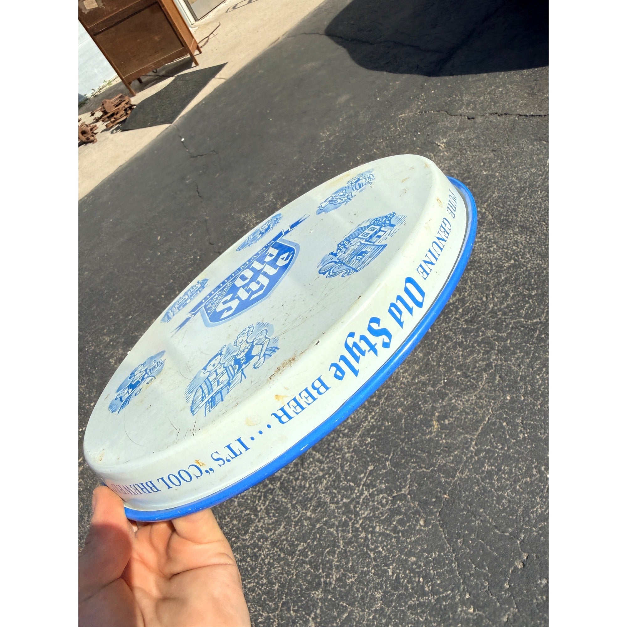 Vintage Heileman's Old Style Beer Lager Metal Advertising Bar Tray
