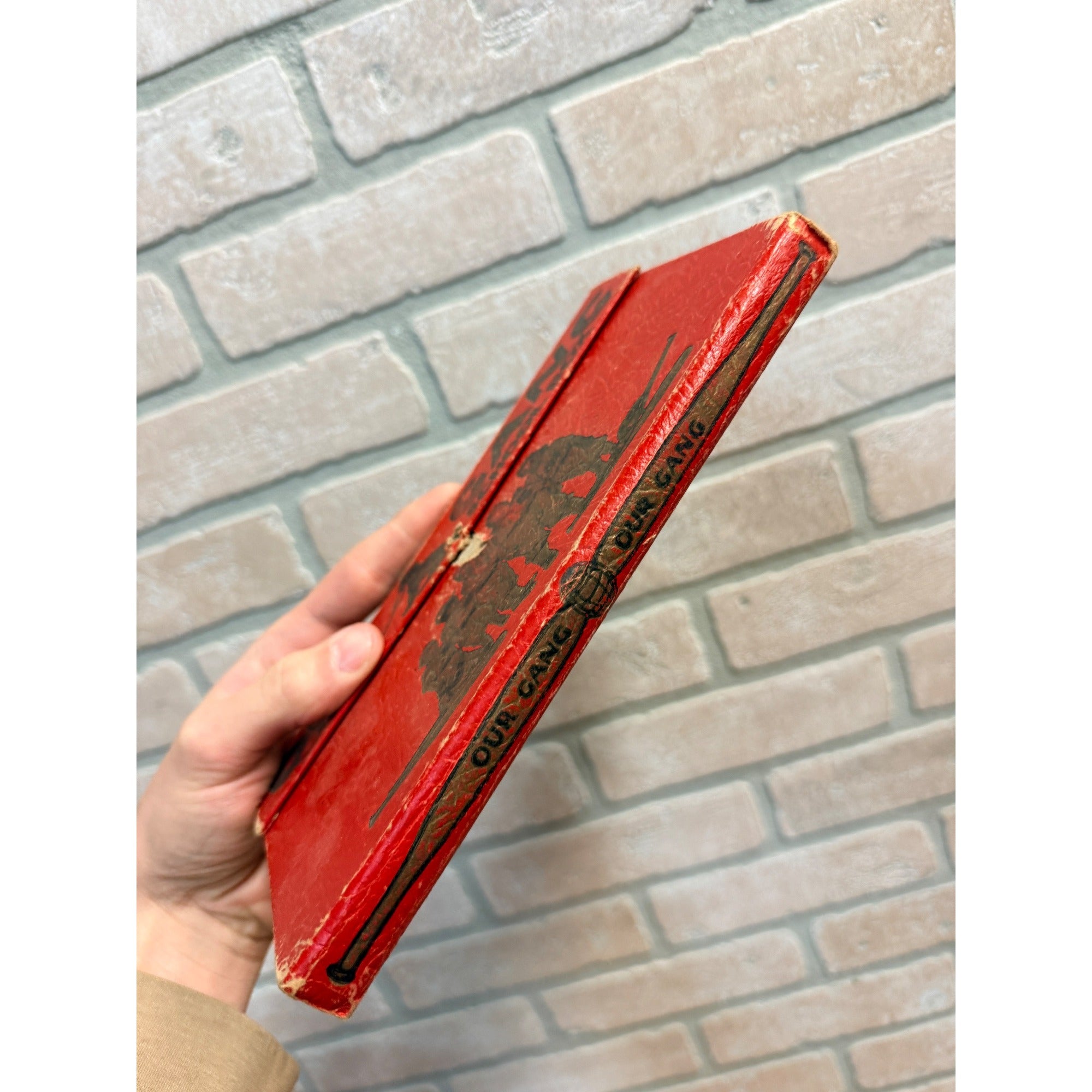 Vintage Our Gang School Box Pencil Case 1930s Baseball Graphics