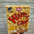 Post Waffle Crisp Cereal Trial Size Box Empty 1998 3oz