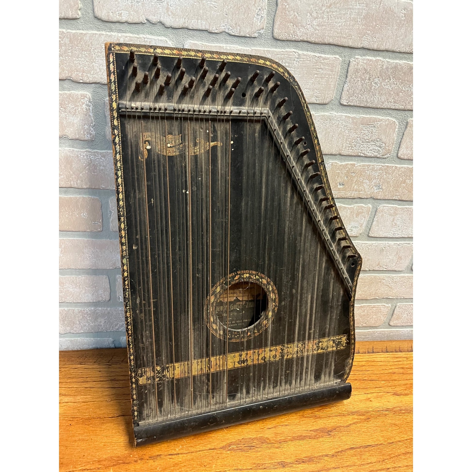 Antique Menzenhauer No. 2.5 Guitar Zither Wood Musical String Instrument