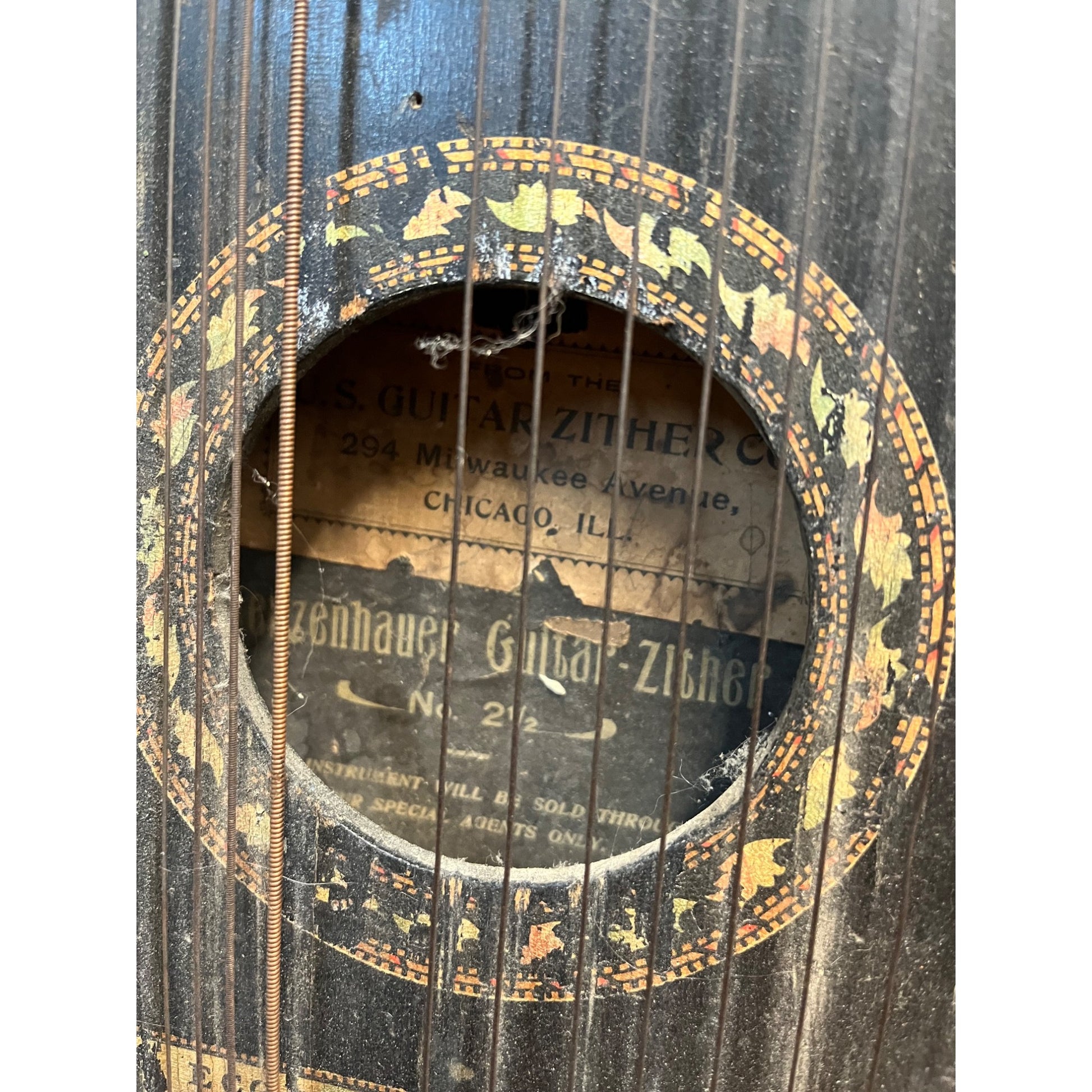 Antique Menzenhauer No. 2.5 Guitar Zither Wood Musical String Instrument