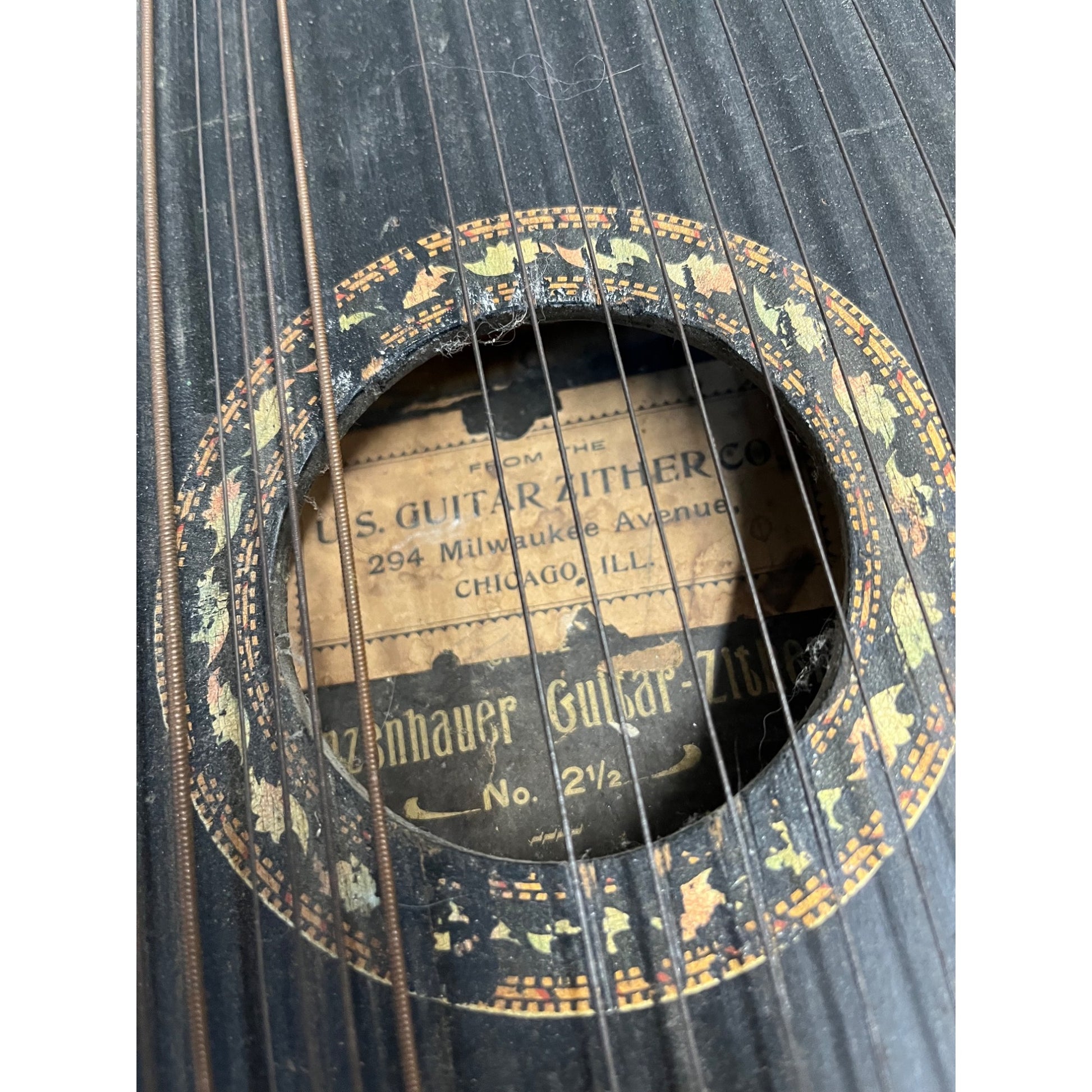 Antique Menzenhauer No. 2.5 Guitar Zither Wood Musical String Instrument