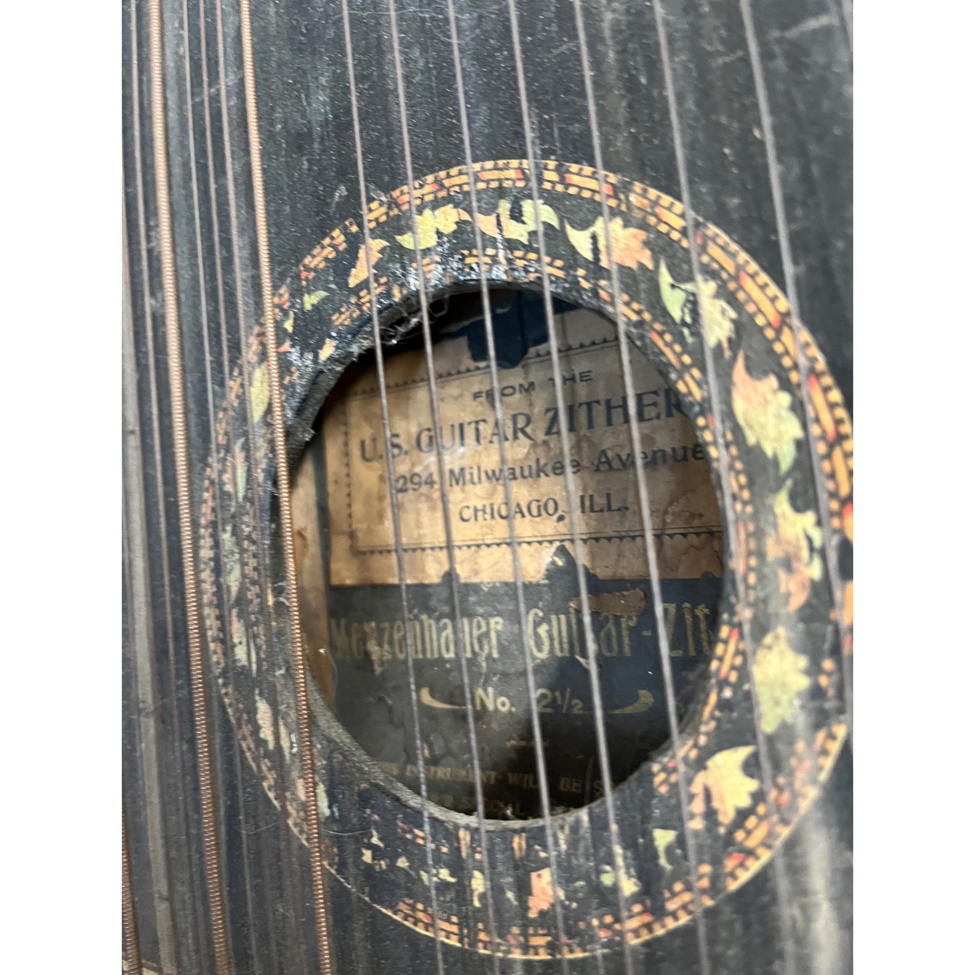 Antique Menzenhauer No. 2.5 Guitar Zither Wood Musical String Instrument