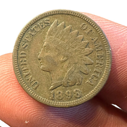 1898 INDIAN HEAD CENT UNITED STATES PENNY ONE CENT