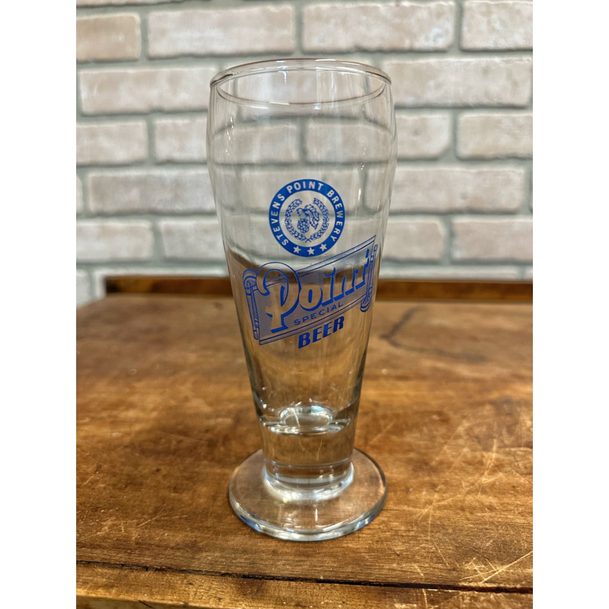 POINT SPECIAL BEER GLASS / VTG TAVERN BARWARE ADVERTISING / MAN CAVE BAR DECOR