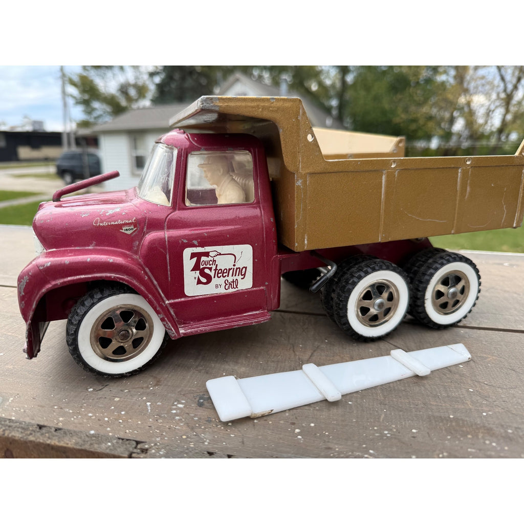 Vintage 1950s Ertl International Touch Steering IH Dump Truck Metal Toy