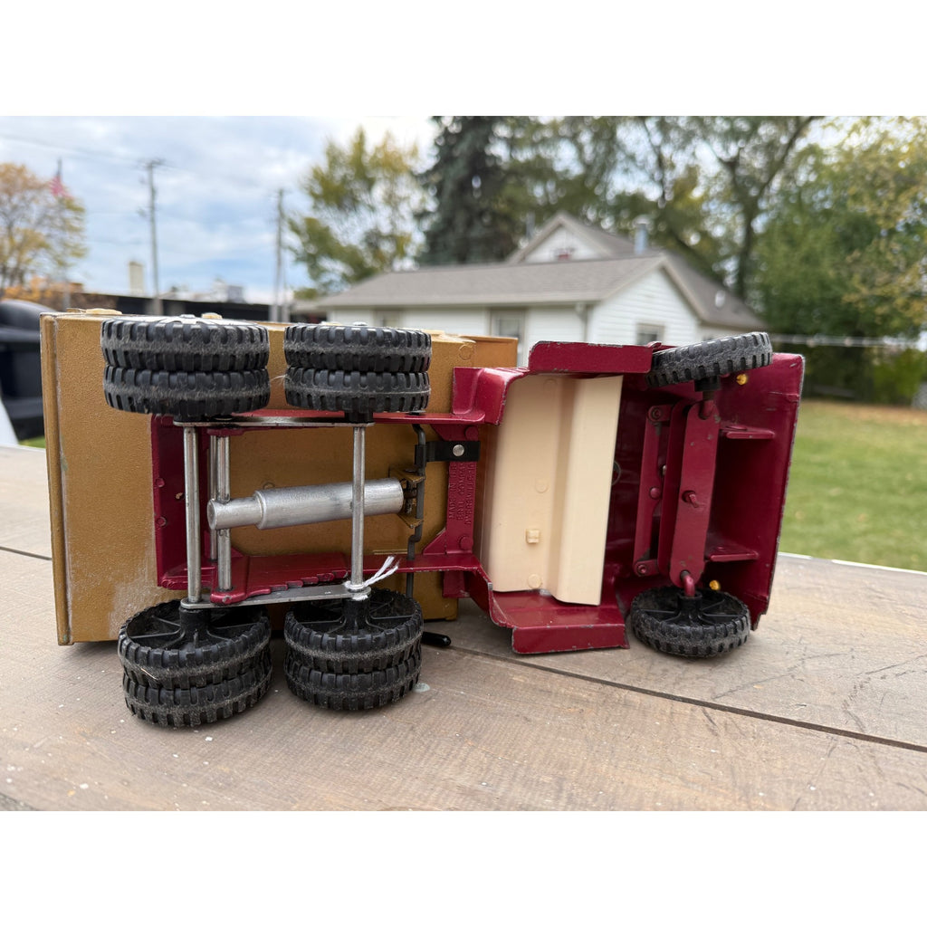 Vintage 1950s Ertl International Touch Steering IH Dump Truck Metal Toy