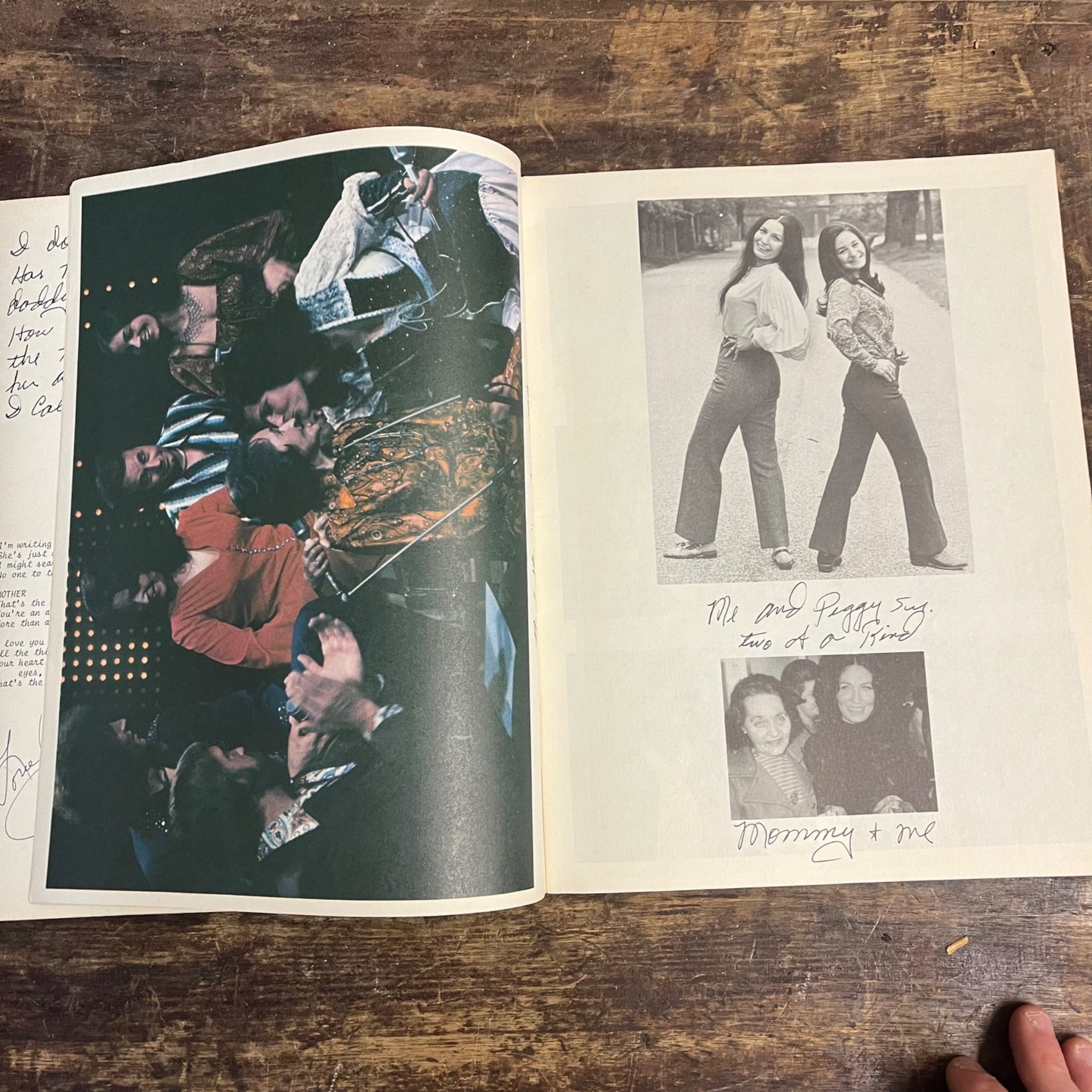 Vintage Loretta Lynn Autobiography Booklet "Me and Mine" Signed by Sister Peggy Sue