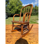 Antique Primitive Child's Windsor Rocking Chair Bentwood Colonial Revival AAFA