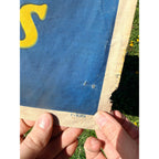 Vintage Velvet Pipe Tobacco Cloth Advertising Banner Sign General Store