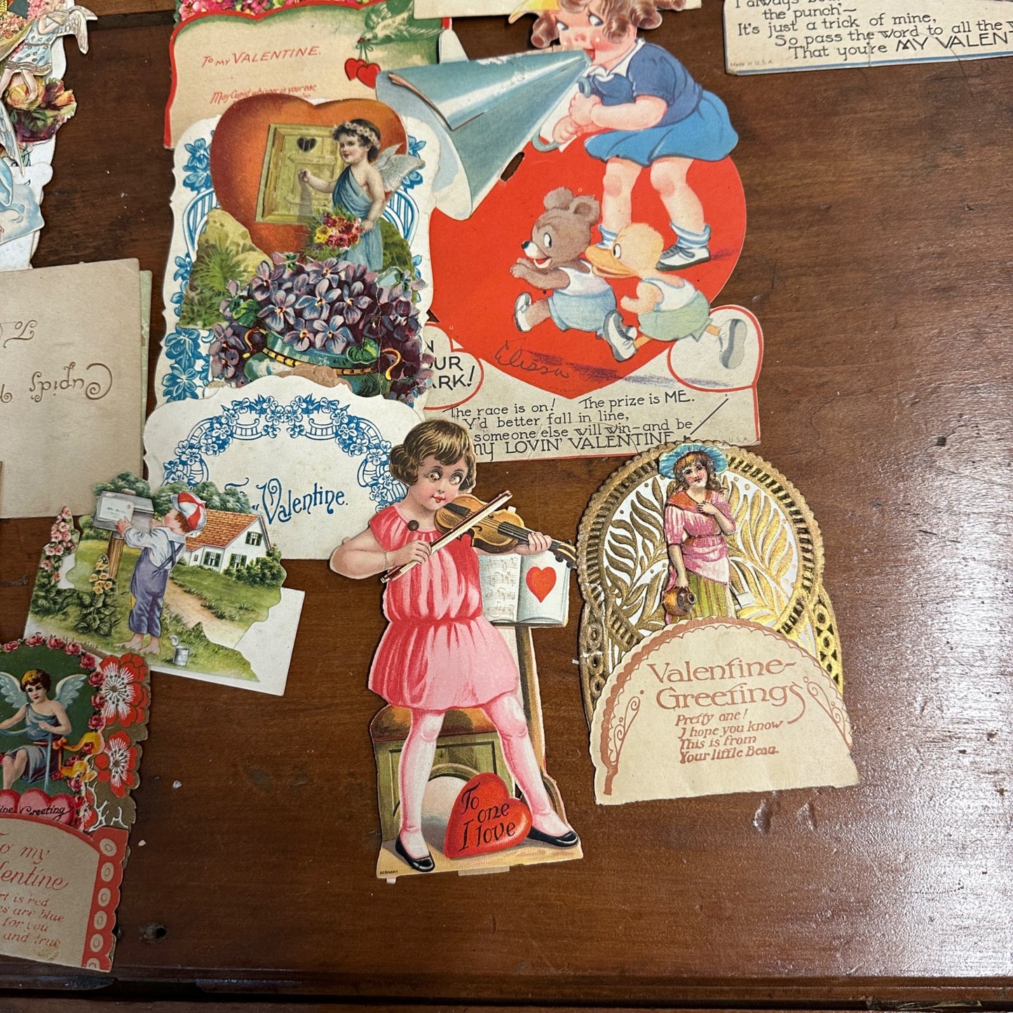 Vintage Early 1900s Valentines Day Cards Scrap Mechanical ++