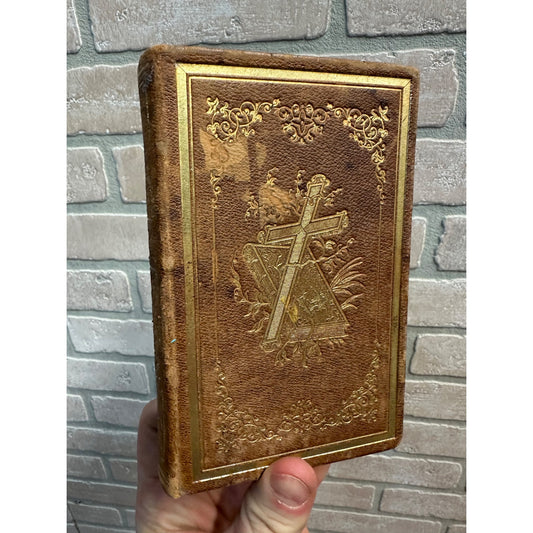 Antique 1878 Evangelical-Lutheran Songbook Gelangbuch Ornate Gilt Covers