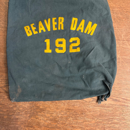 Vintage Beaver Dam Wis High School Cloth Gym School Bag #192