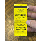 Vintage Unstruck Matchbook Advertising  Highlands restaurant and cocktails Sturtevant, Wis