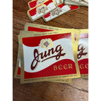 Vintage Huge Lot Jung Beer Random Lake 1940s Beer Bottle Labels 40+ Brewery