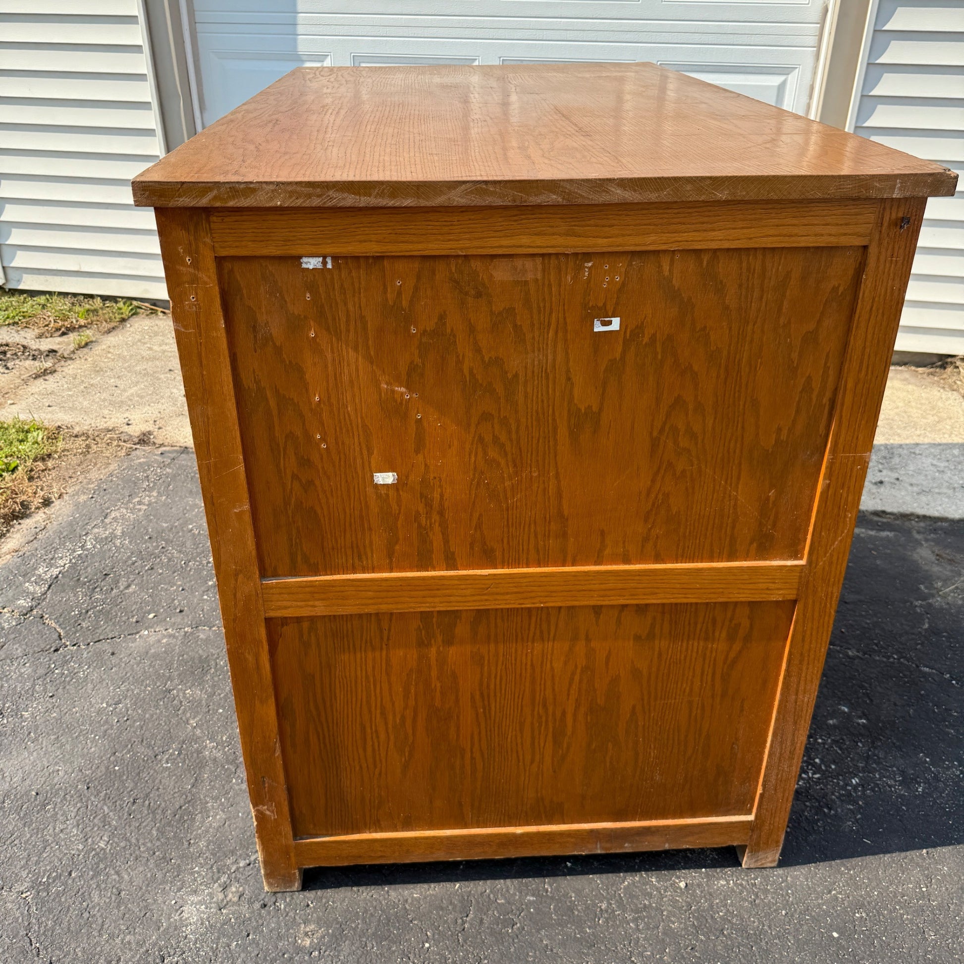 Vintage Double Lateral Filing Cabinet Blueprint / Map Storage Industrial File Cabinet