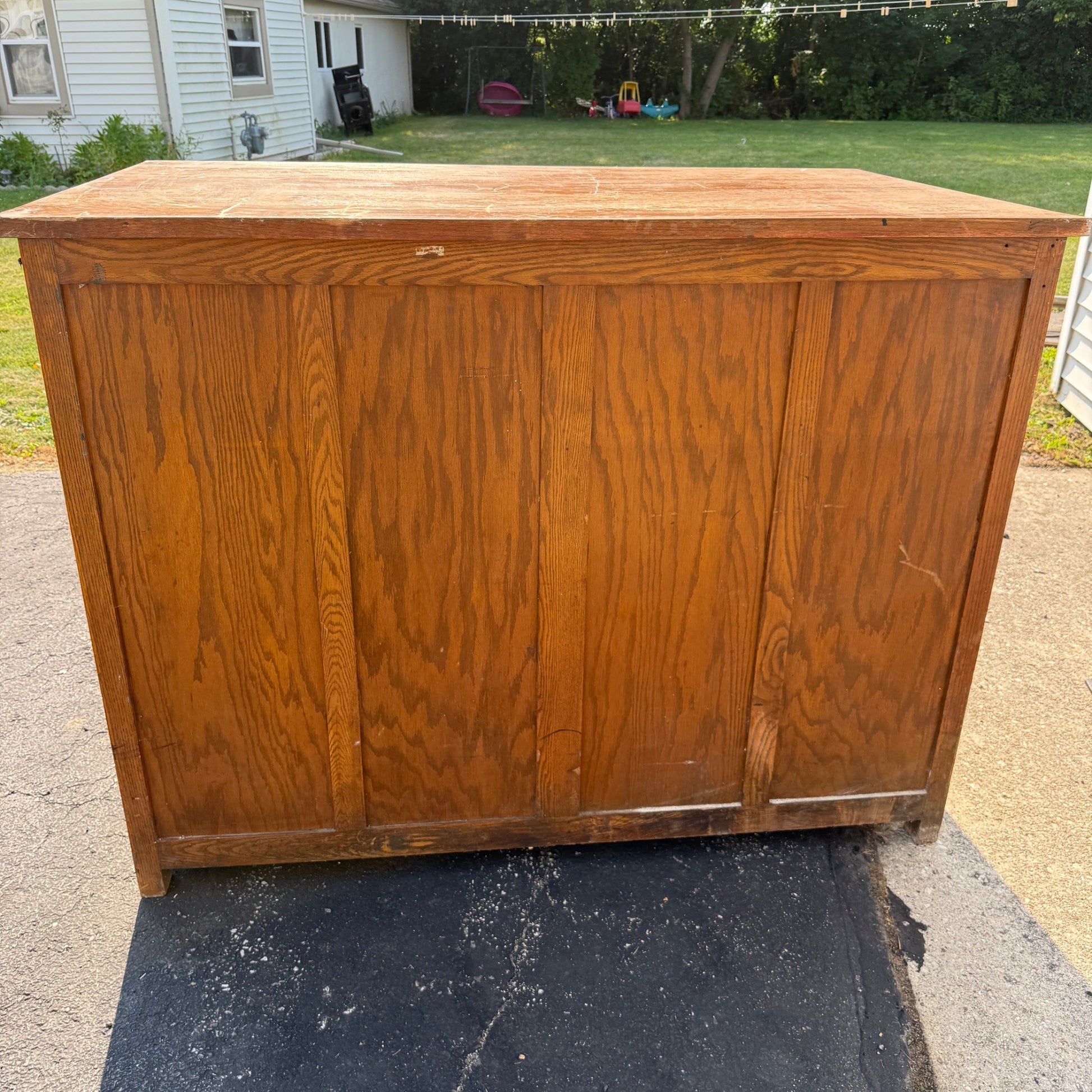 Vintage Double Lateral Filing Cabinet Blueprint / Map Storage Industrial File Cabinet