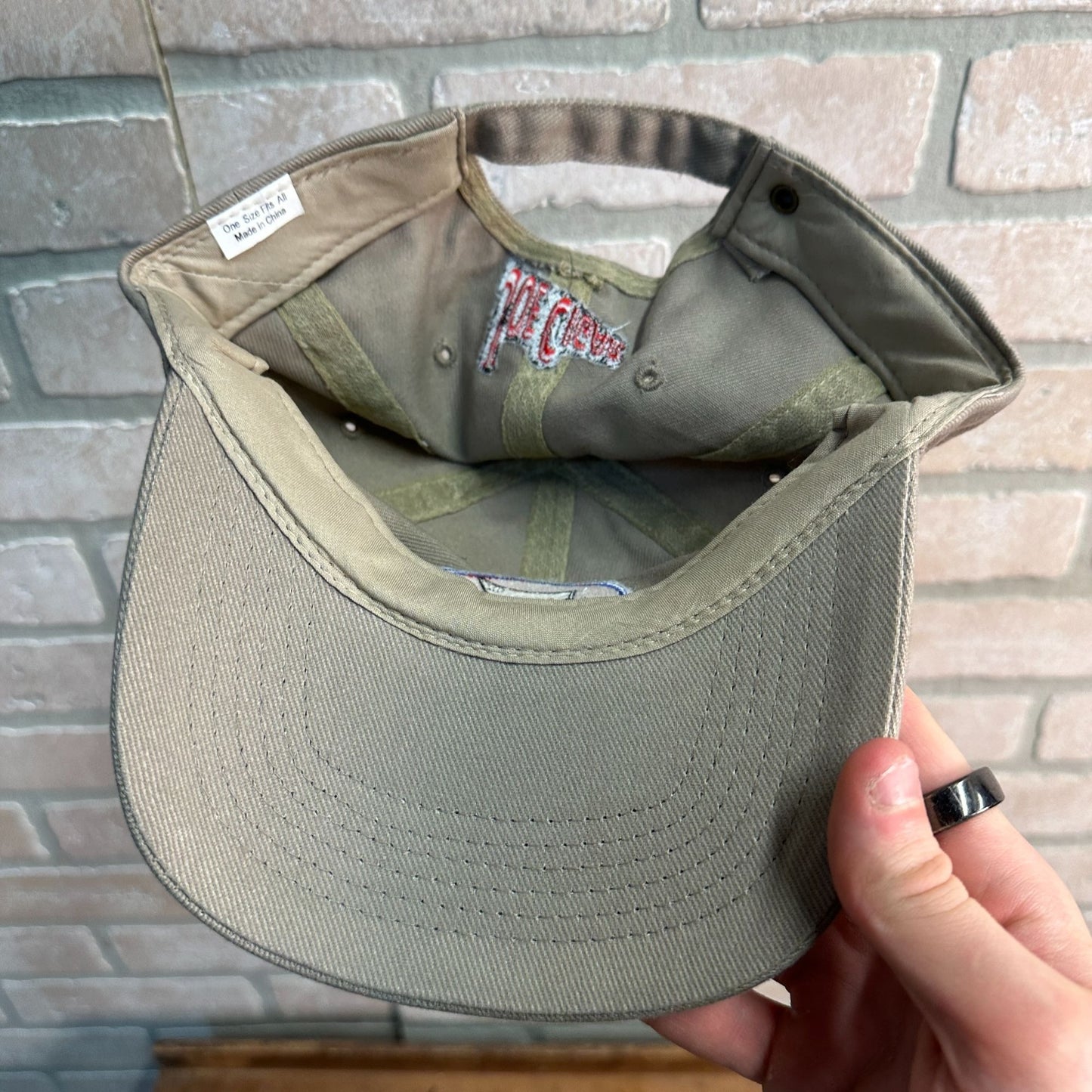 JOE CIGAR CIGARETTES RETRO TAN GRAY BASEBALL CAP HAT