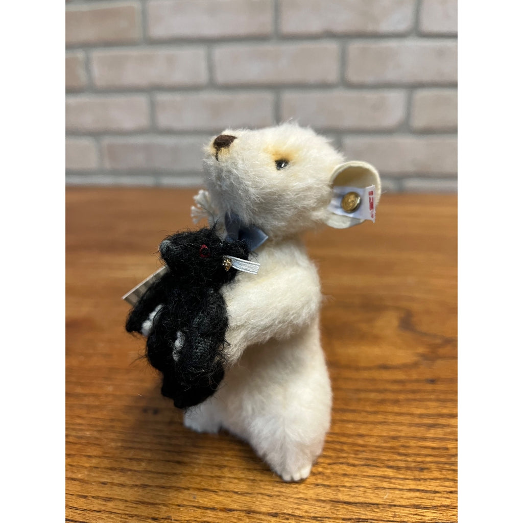 Steiff Peky Mouse w/ Teddy Bear 540/1500, #006852  Doll Figure + Ear Tag, Ribbon