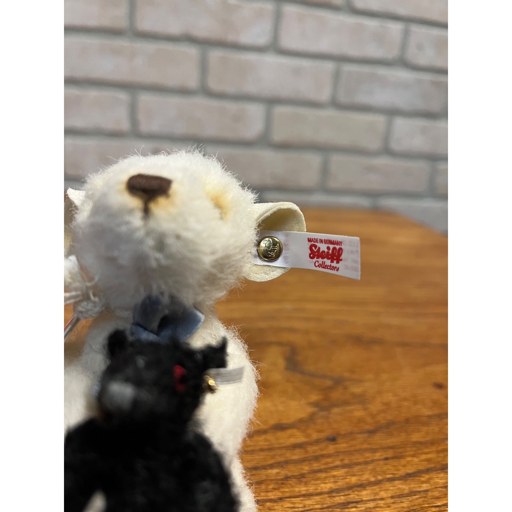 Steiff Peky Mouse w/ Teddy Bear 540/1500, #006852  Doll Figure + Ear Tag, Ribbon