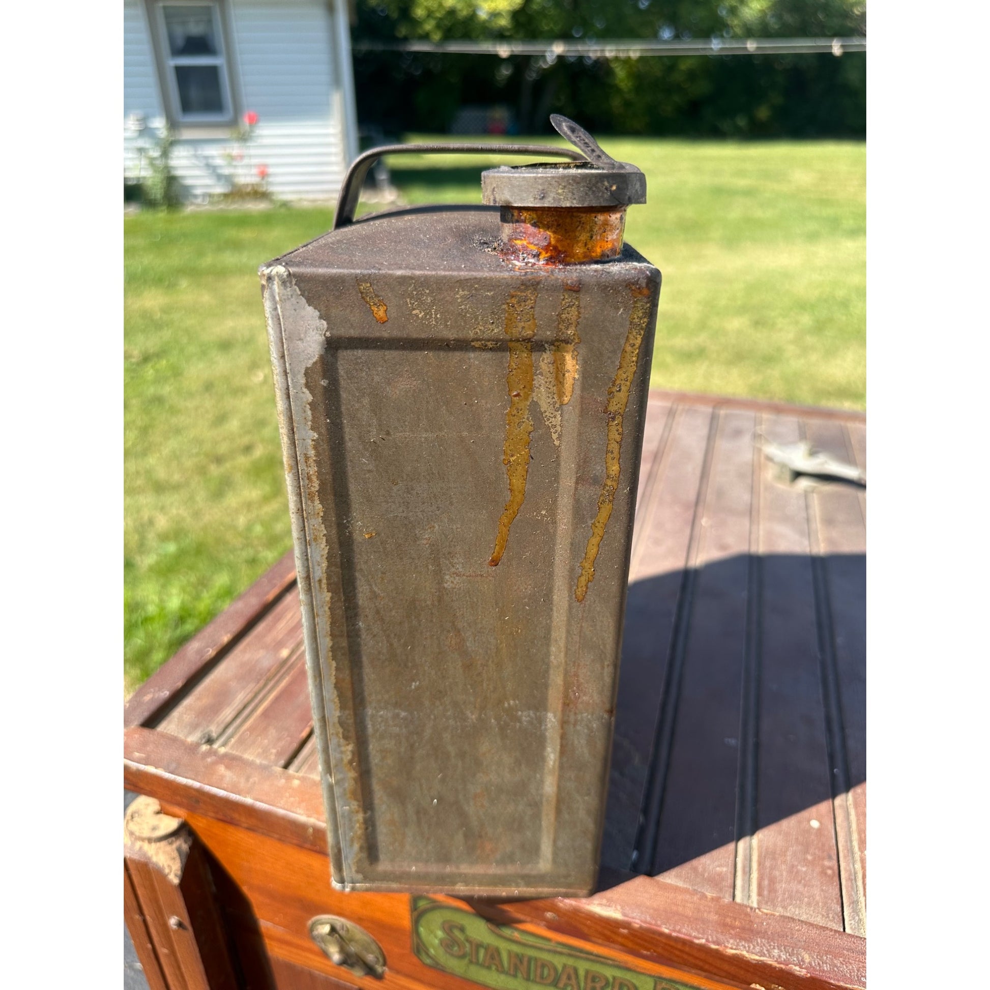 RARE Vintage Pitcairn Varnish Can Egyptian Sphinx Milwaukee Pittsburgh Plate