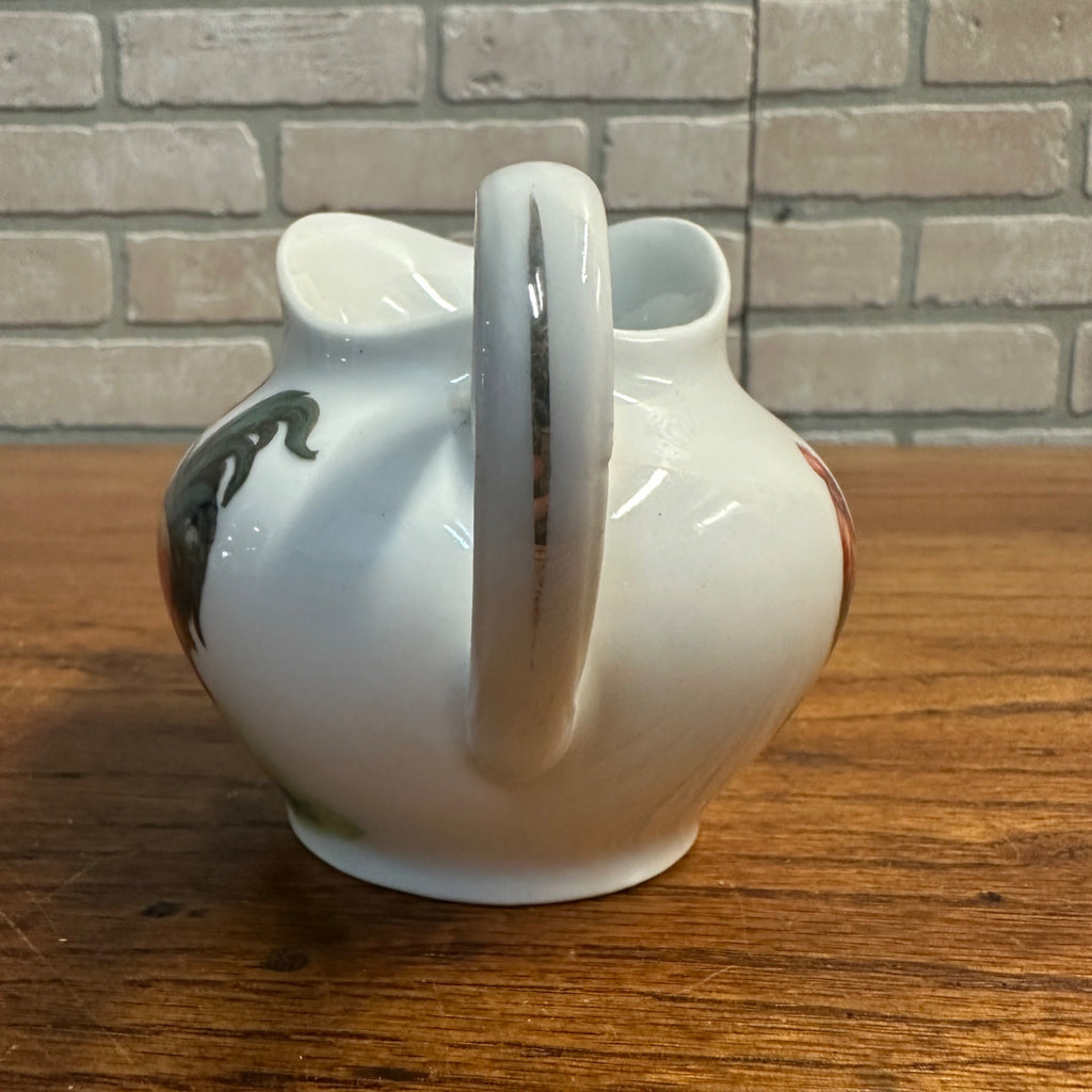 Antique C.T. Altwasser Germany Hen & Rooster Scenic Barnyard Creamer